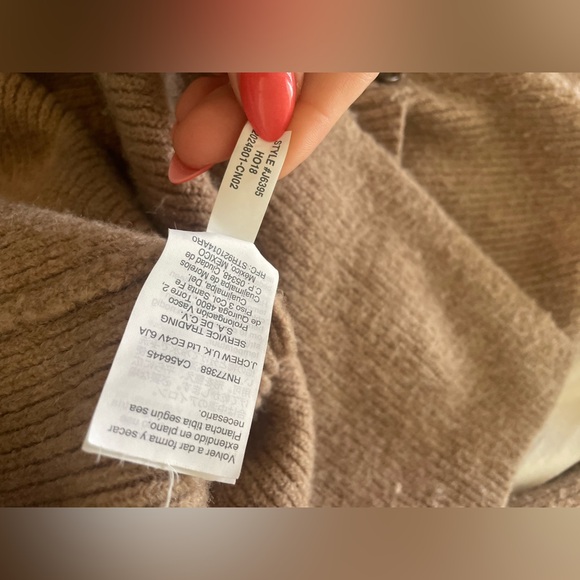 J. Crew beige Double Breasted Cardigan Coat Supersoft Yarn Womens Ivory Wool - Picture 5 of 5